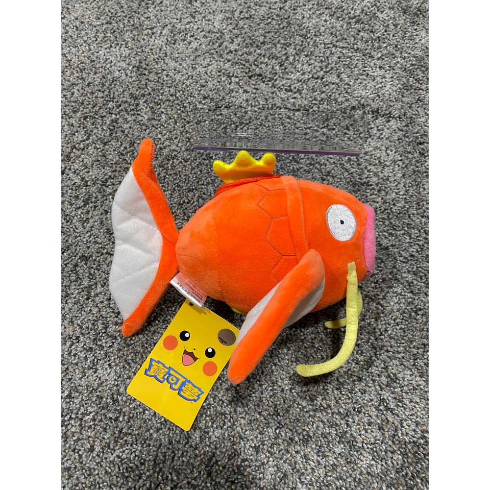 Pokemon Magikarp Plush Coin Purse Orange Fish Zipper Pouch New with Tags